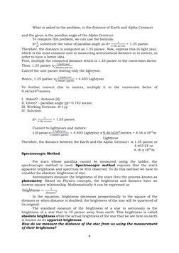 8 
 
 
 
What is asked in the problem, is the distance of Earth and Alpha Centauri  
 
and the given is the parallax angle of