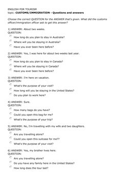 Immigration Officer Q&A Guide | PDF