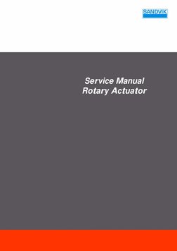 Rotary Actuator Service Manual | PDF | Mechanical Engineering ...