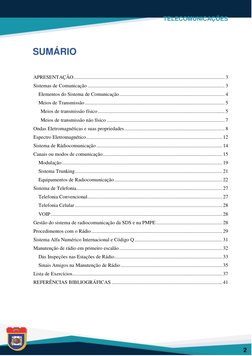 TELECOMUNICAÇÕES   
  
  
 
  
2  
SUMÁRIO  
  
  
  
APRESENTAÇÃO .........................................................