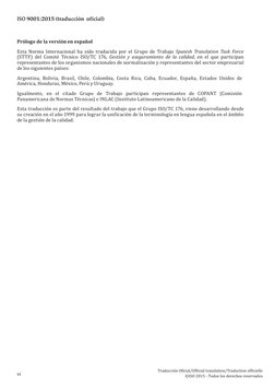 ISO 9001:2015 (traducción oficial) 
vi 
Traducción Oficial/Official translation/Traduction officielle 
©ISO 2015 - Todos los