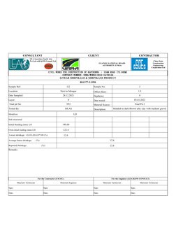 CONSULTANT
CLIENT
CONTRACTOR
CIVIL WORKS FOR CONSTRUCTION OF KAPCHORWA – SUAM ROAD (73.00KM)
 CONTRACT NUMBER: UNRA/WORKS/201