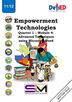 Word Module For Policy Tech Edge Module Empowerment Technologies: Quarter 1 - Module 4: Advanced Techniques ...