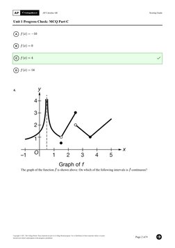 AB SG Unit 1 Progress Check MCQ Part C | PDF | Function (Mathematics ...
