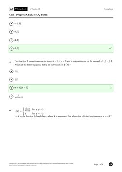 AB SG Unit 1 Progress Check MCQ Part C | PDF | Function (Mathematics ...