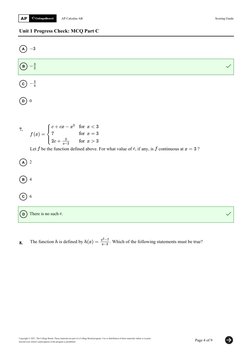 AB SG Unit 1 Progress Check MCQ Part C | PDF | Function (Mathematics ...