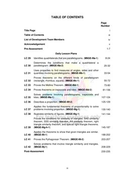 iii 
 
TABLE OF CONTENTS 
 
 
 
 
Page 
Number 
Title Page 
i 
Table of Contents  
iii 
List of Development Team Members 
i