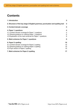 Key Stage 2: English Grammar, Punctuation and Spelling Test Mark ...