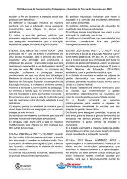1000 Questões de Conhecimentos Pedagógicos - Questões de Provas de Concursos em 2020 
escolar, a fim de favorecer a inserção