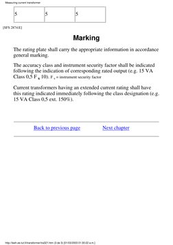 5
5
5
[SFS 2874:E]
Marking
The rating plate shall carry the appropriate information in accordance
general marking.
The accura