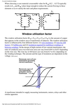 When choosing a core material a reasonable value for B m (0,2 ... 0,3 T) typically
results in L c and R fe values large enoug