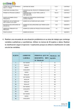 Online ITB 
Recurso de aprendizaje 
5 
 
 
 
 
 
4. Realizar una encuesta de una situación problémica en su área de trabajo q