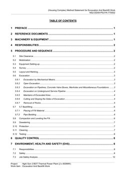 Excavation and Backfill Method Statement | PDF | Trench | Concrete