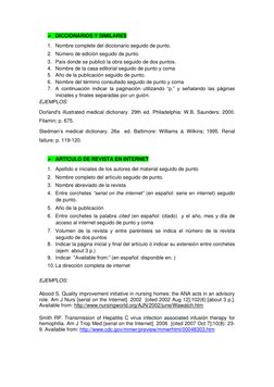 ➢ DICCIONARIOS Y SIMILARES 
1. Nombre complete del diccionario seguido de punto. 
2. Número de edición seguido de punto.  
3.