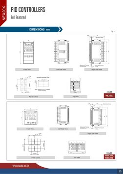 DIMENSIONS  mm
www.radix.co.in
P5
Panel Cutout
 
 
 
 
 
 
Right Side View
 
 116MIN. 
 55MIN. 
 
92 
+
-
0.80
0
45 
+
-
0.60