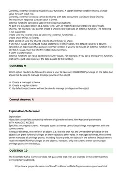 SnowPro Advanced Data Engineer Exam Guide | PDF | Subroutine | Computer ...