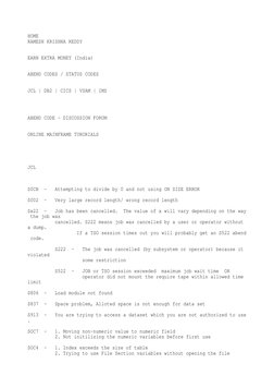 Mainframe Abend and Error Codes Guide | PDF | Computer Data | Software ...