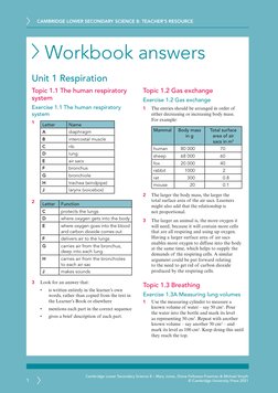 CAMBRIDGE LOWER SECONDARY SCIENCE 8: TEACHER’S RESOURCE
1
Cambridge Lower Secondary Science 8 – Mary Jones, Diane Fellowes-Fr