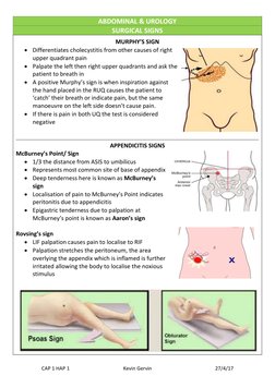 Murphy's Sign and Appendicitis Indicators | PDF | Abdomen | Medicine