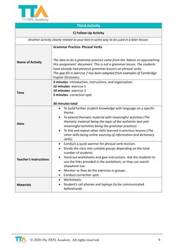Assignment C - Part 2.ii: Activities | PDF | Vocabulary | Websites