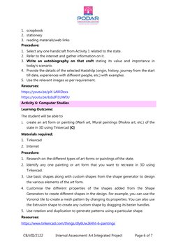 Art Integrated Project for Class 8 | PDF | Scrapbooking