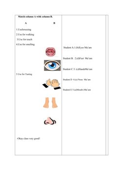 Match column A with column B.
              A                                           B
1.Useforseeing