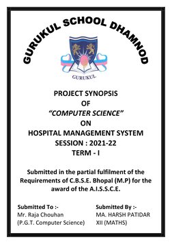 Class 12 Hospital Management Project | PDF | Computer Programming | System