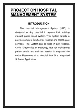 Class 12 Hospital Management Project | PDF | Computer Programming | System