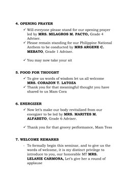 INSET Training Opening Emcee Script | PDF | Career & Growth