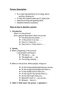 Picture Description Techniques Guide | PDF | Language Arts & Discipline
