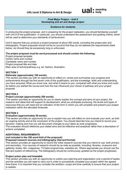 Final Major Project Proposal Guide | PDF | Evaluation | Design