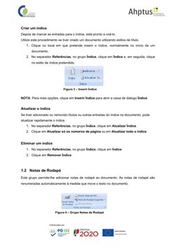 Criar um índice
Depois de marcar as entradas para o índice, está pronto a criá-lo.
Utilize este procedimento se tiver criado