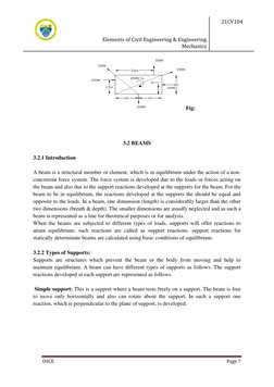Elements of Civil Engineering & Engineering 
Mechanics 
21CV104 
 
DSCE 
Page 7 
 
Fig: