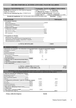 RECIBO INDIVIDUAL JUSTIFICATIVO DEL PAGO DE SALARIOS
Empresa  COCOTIENDA S.L.
Trabajador  PACO ALMÍREZ NOGUEROL
Domicilio: Rú