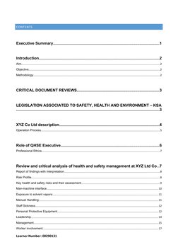 CONTENTS
Executive Summary..................................................................................................1