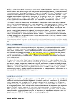 Manned support services (MSS) is providing support services to different industries and warehouses including
cleaners, packin