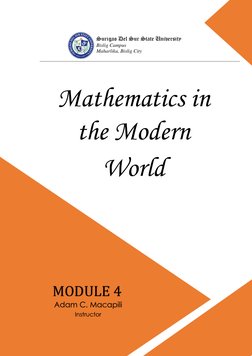 Mathematics in the Modern World, Surigao del Sur State University
 
 
Page | 1  
 
 
 
 
 
 
 
 
 
 
Mathematics in 
the