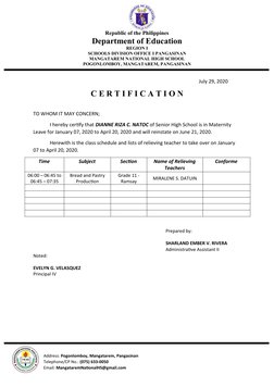 Republic of the Philippines
Department of Education
REGION I
SCHOOLS DIVISION OFFICE I PANGASINAN
MANGATAREM NATIONAL HIGH SC