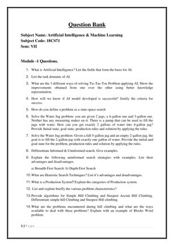 data science question bank | pdf | machine learning |... AI & ML Question Bank for 18CS71 | PDF | Intelligence (AI) & Semantics ...