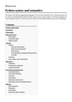 Python Syntax and Semantics | PDF | Class (Computer Programming ...