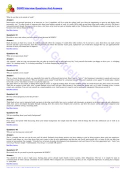 DSWD Interview Questions and Answers Guide.: Global Guideline | PDF ...