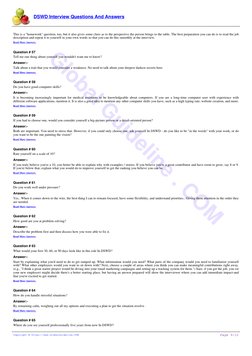 DSWD Interview Questions and Answers Guide.: Global Guideline | PDF ...