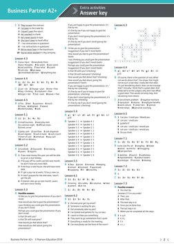Business Partner A2+ Answer Key: Extra Activities | PDF | Economies