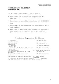 MANUAL DEL OPERADOR 
SIMED - APLICACIONES 
GENERALIDADES DEL SISTEMA 
DIMENSION  RXL 
 
 
Al finalizar este modulo, usted po