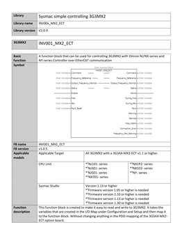 Sysmac Library for 3G3MX2 Control | PDF | Input/Output | Parameter ...