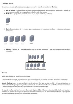 Conceptos previos  
Es necesario conocer de forma muy clara algunos conceptos antes de profundizar en Hadoop.  
1. Ley de Moo
