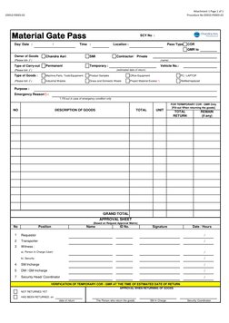 Returnable Material Gate Pass Process Flow Chart.pdf Material Gate Pass Format Template | PDF | Computing