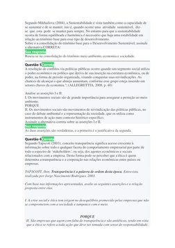 Prova de Responsabilidade Social Ambiental | PDF | Sustentabilidade ...