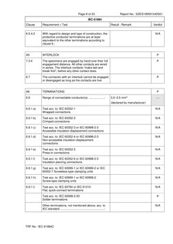 Page 8 of 23 
Report No.: SZES190501242501 
 
 IEC 61984 
Clause 
Requirement + Test 
Result - Remark 
Verdict 
 
 TRF No.: