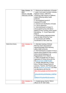 IDLAR Sample for Teachers - October 2021 | PDF